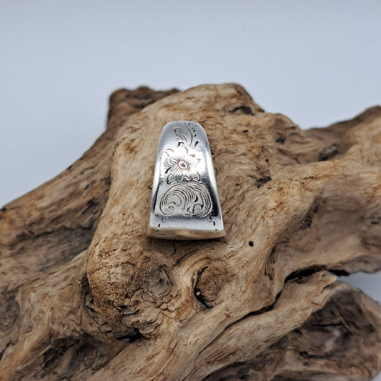 Queen Mary 1940, Size 7.5, Vintage Silverware Ring, Spoon Ring