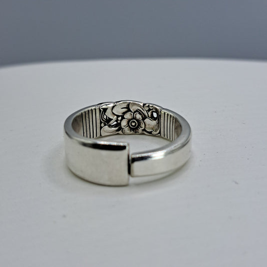 Morning Star 1948, Size 7.5, Vintage Silverware Ring, Spoon Ring