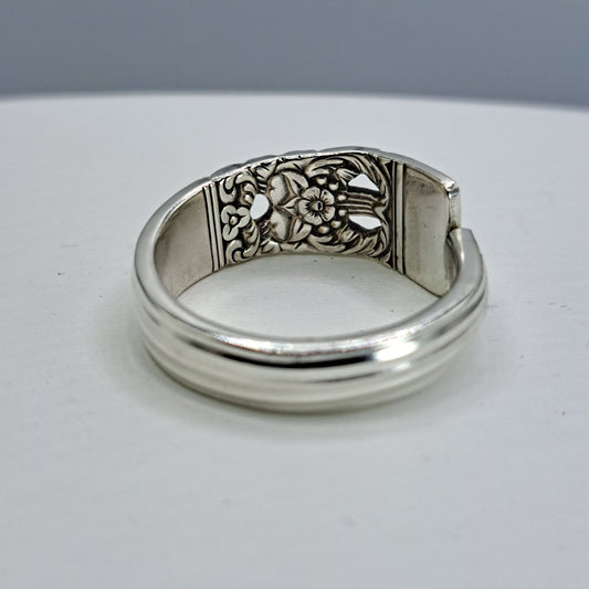 Coronation 1936, Size 14, Vintage Silverware Ring, Spoon Ring