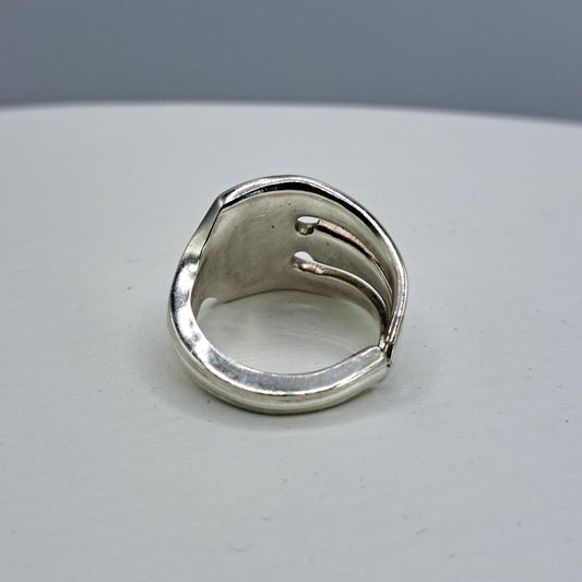 Cocktail Fork, Size 6, Vintage Silverware Ring, Cocktail Fork Ring
