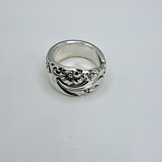Evening Star 1950, Size 9.5, HARD TO FIND Vintage Silverware Ring, Spoon Ring