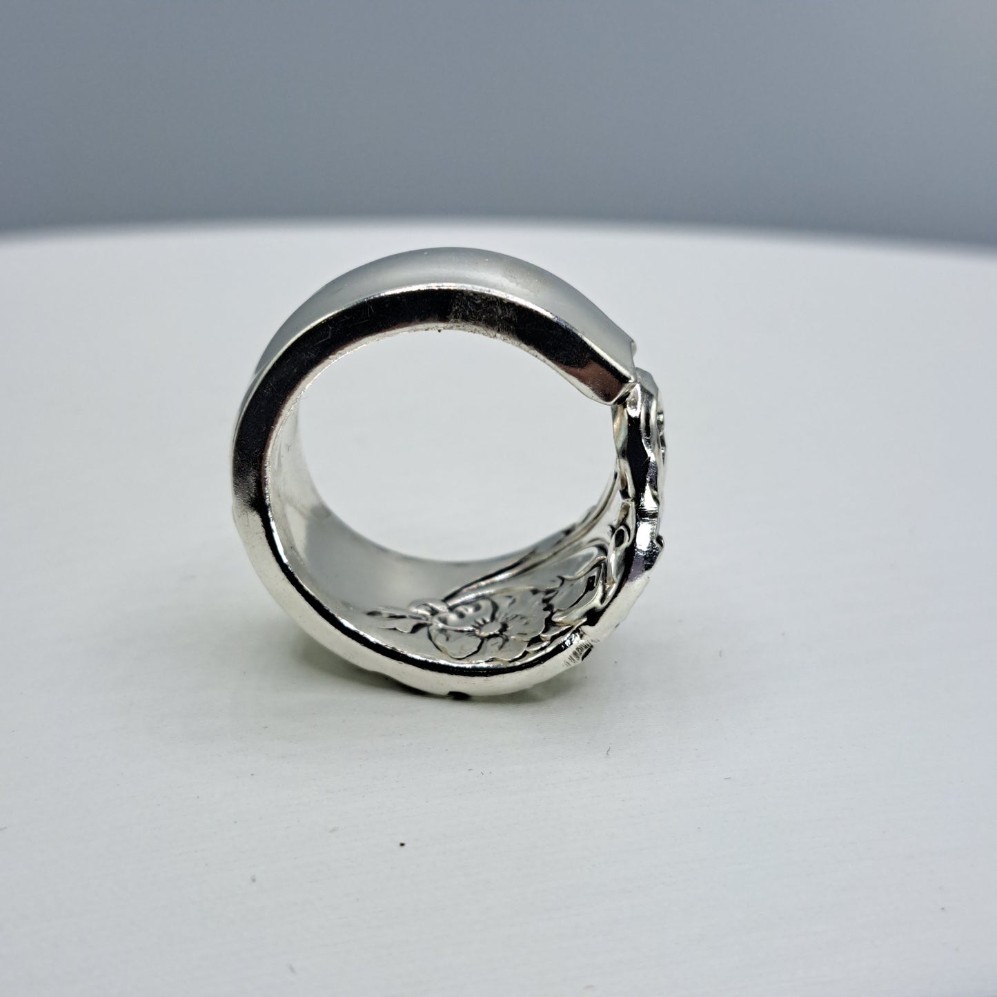 Evening Star 1950, Size 7.75, HARD TO FIND Vintage Silverware Ring, Spoon Ring