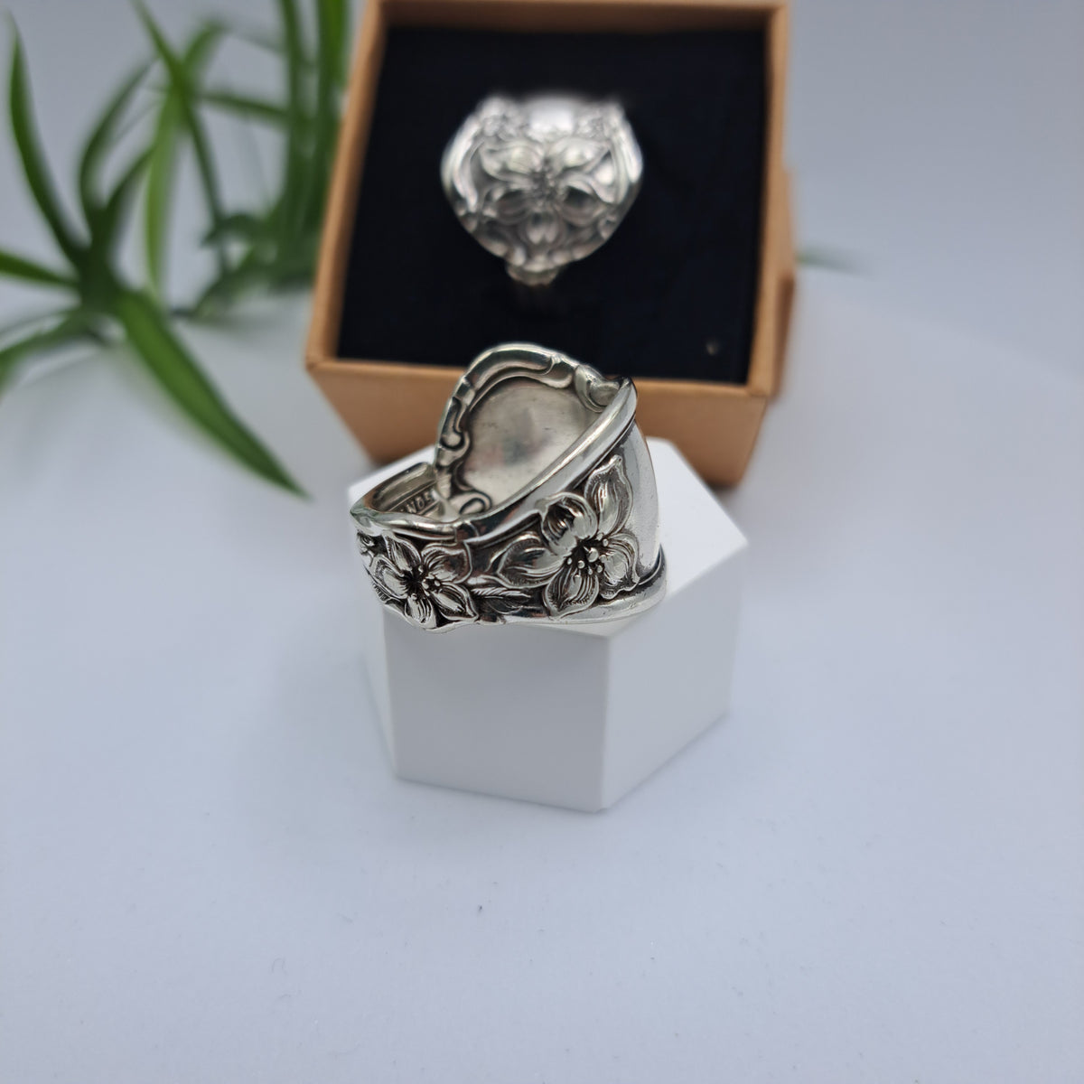 Orange Blossom 1910, Multiple Sizes, Vintage Silverware Rings, Spoon Rings