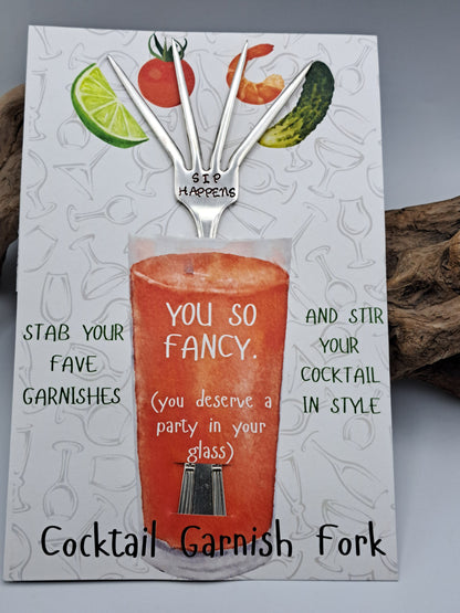 Cocktail Garnish Fork - Mystery Pattern Pick