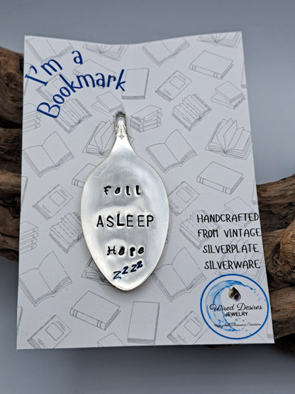 Handmade Vintage Spoon Bookmarks with hand-stamped expressions 