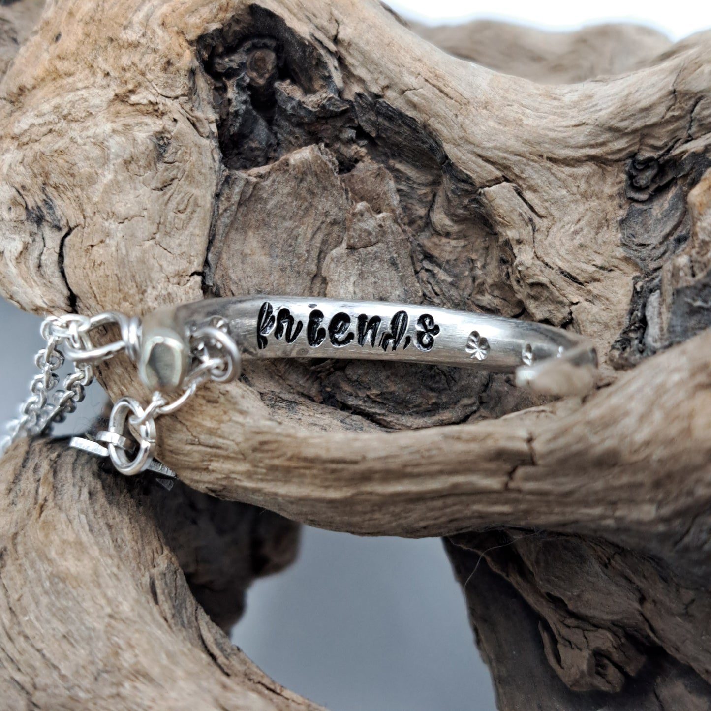 Friends Fork Tine Crescent Moon necklace/keychain