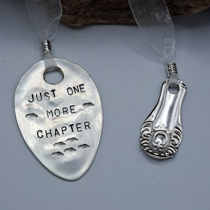 Handmade Vintage Spoon Bookmarks with hand-stamped expressions 