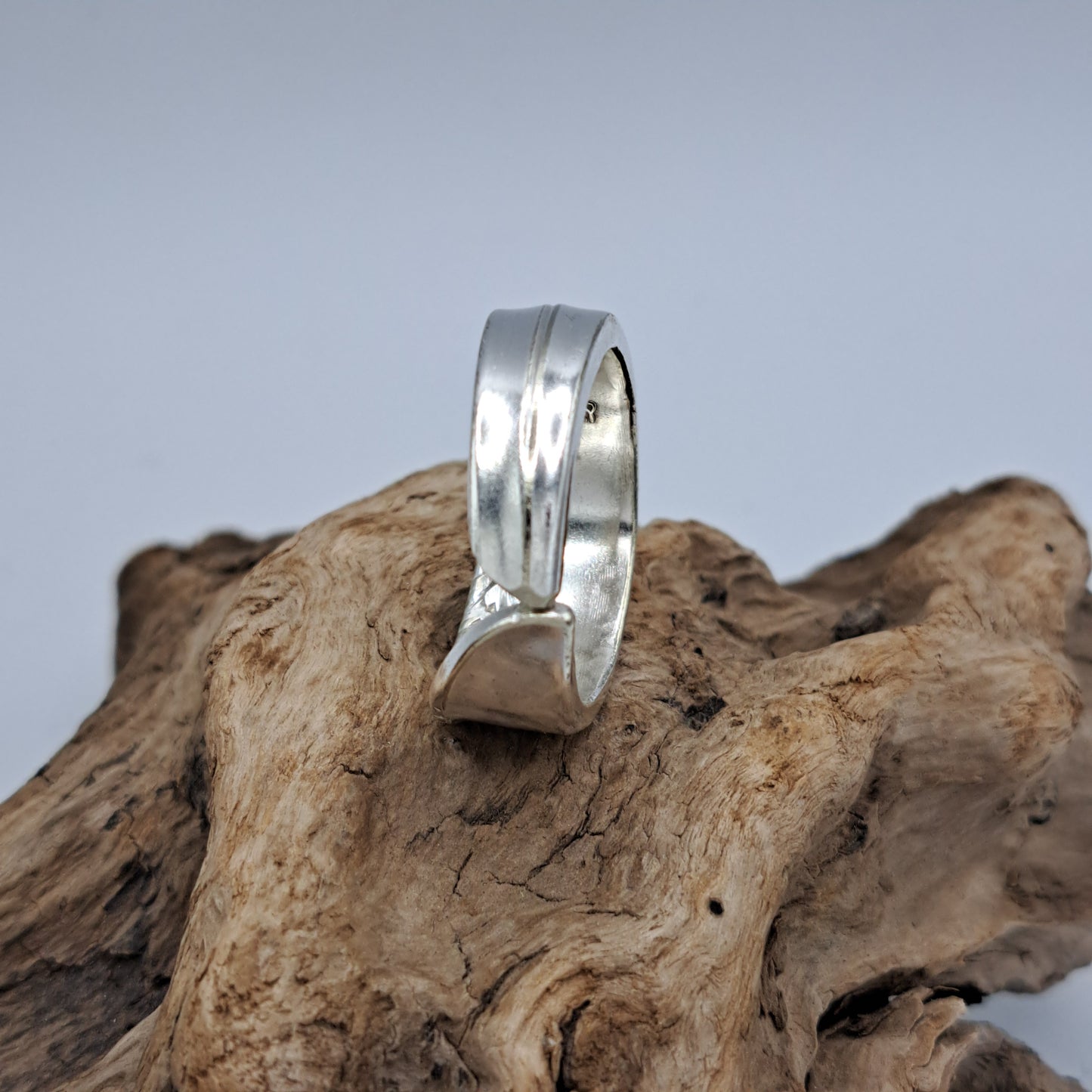 Lilac Time 1957, Size 13, Vintage Silverware Ring, Spoon Ring