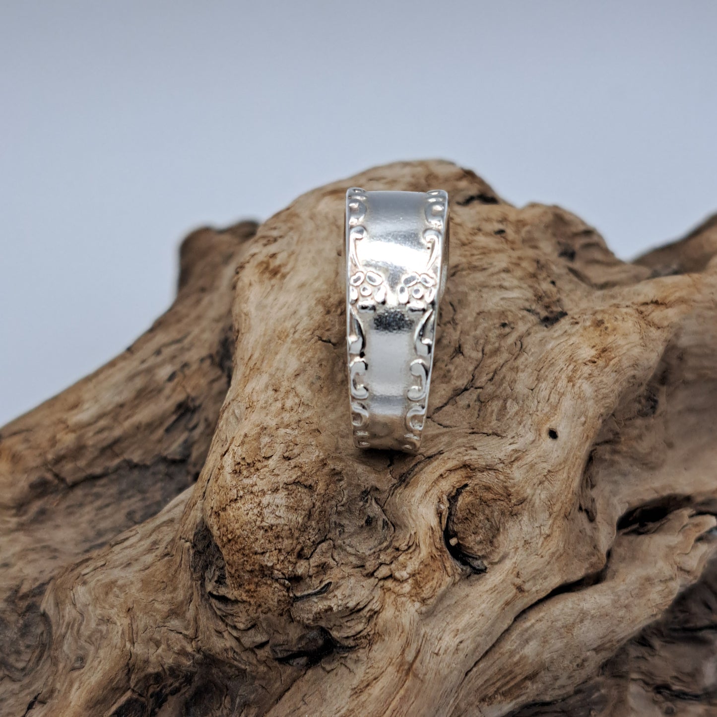 Made in USSR, Size 11, Vintage Silverware Ring, Spoon Ring