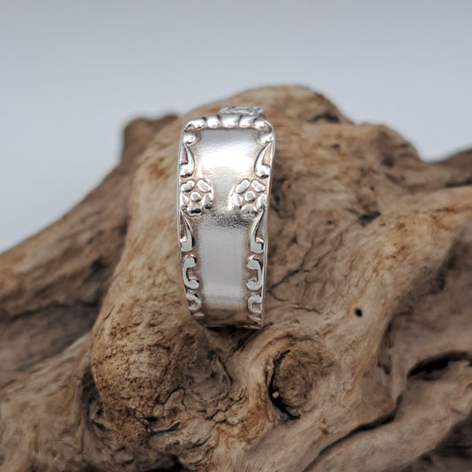 Made in USSR, Size 13, Vintage Silverware Ring, Spoon Ring