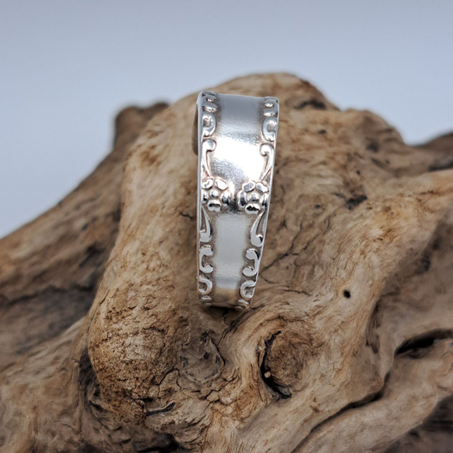 Made in USSR, Size 13, Vintage Silverware Ring, Spoon Ring