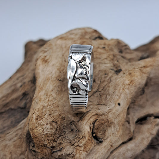 Morning Star 1948, Size 9.5, Vintage Silverware Ring, Spoon Ring