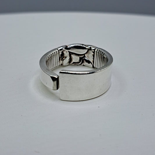 Morning Star 1948, Size 8.25, Vintage Silverware Ring, Spoon Ring