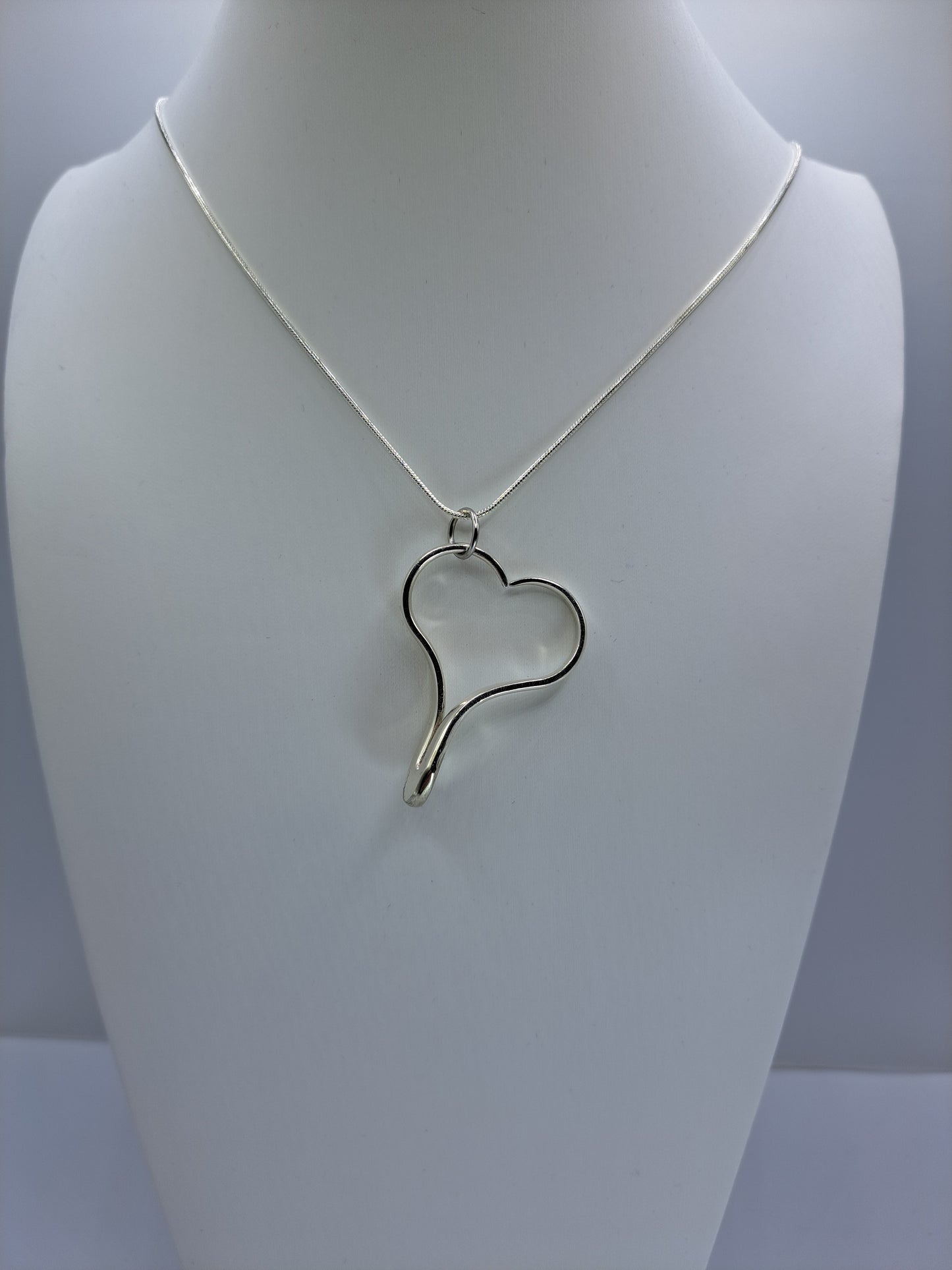 Heart Pendant, Version 1, Fork Tines Necklace, Vintage Silverware