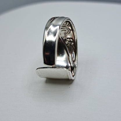 Handmade vintage spoon ring made from Revelation II 1953 silverplate pattern size 12.5