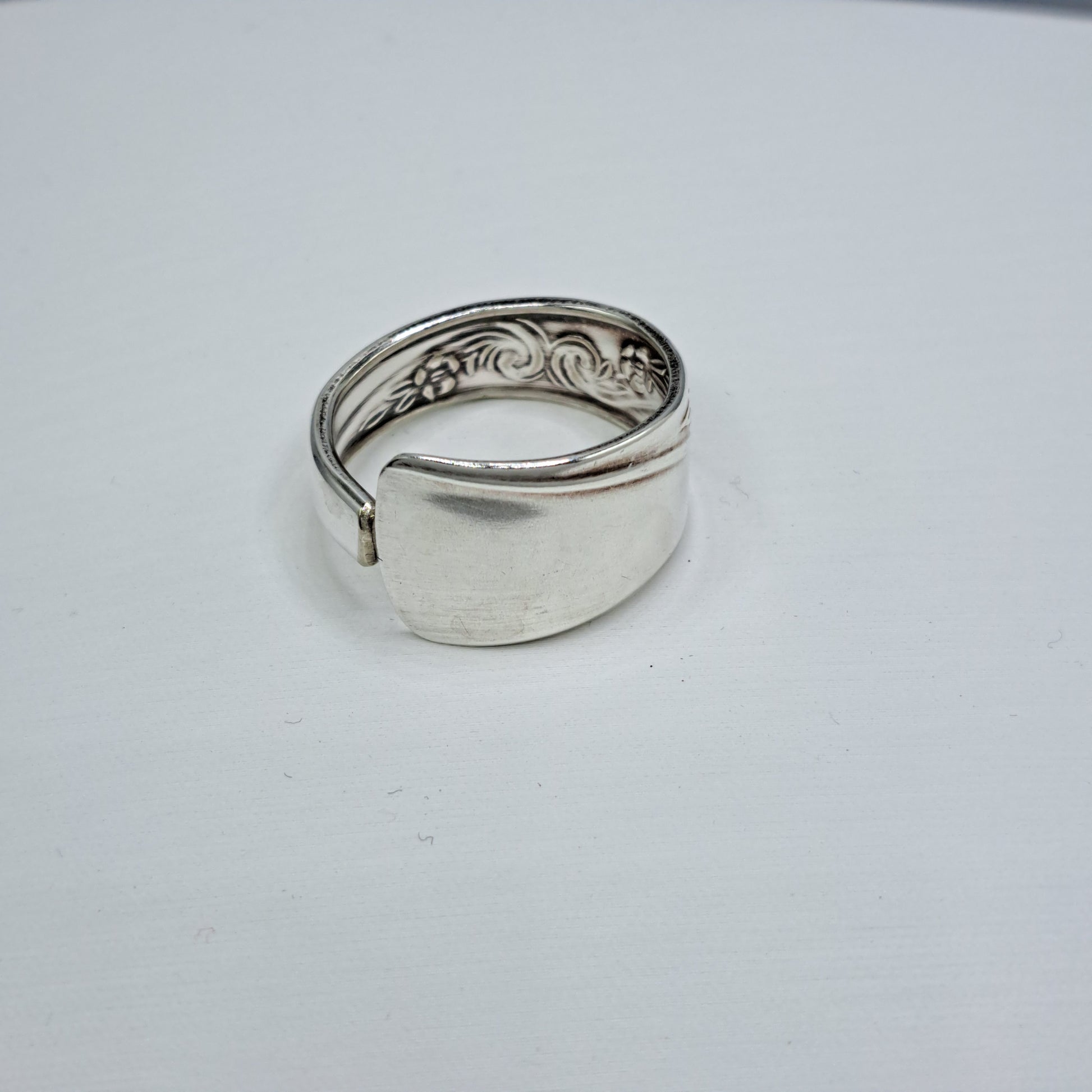 Handmade vintage spoon ring made from Revelation II 1953 silverplate pattern size 12.5