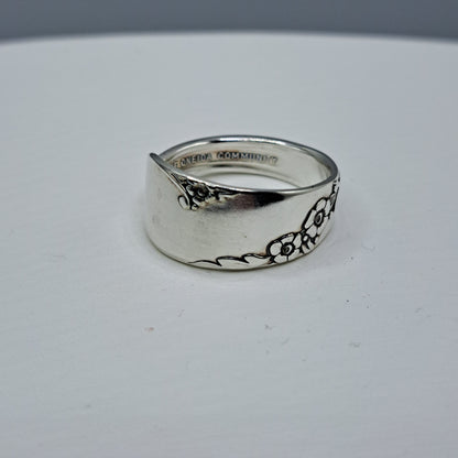 Bridal Wreath 1950, Size 11, HARD TO FIND Vintage Silverware Ring, Spoon Ring