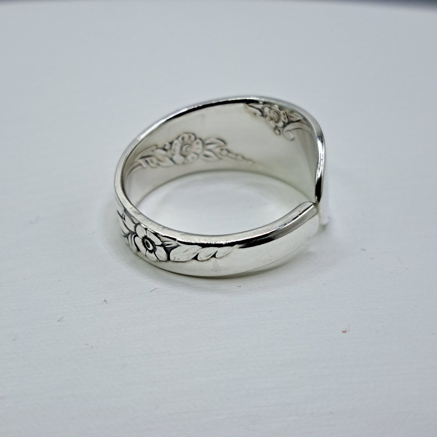 Bridal Wreath 1950, Size 11, HARD TO FIND Vintage Silverware Ring, Spoon Ring