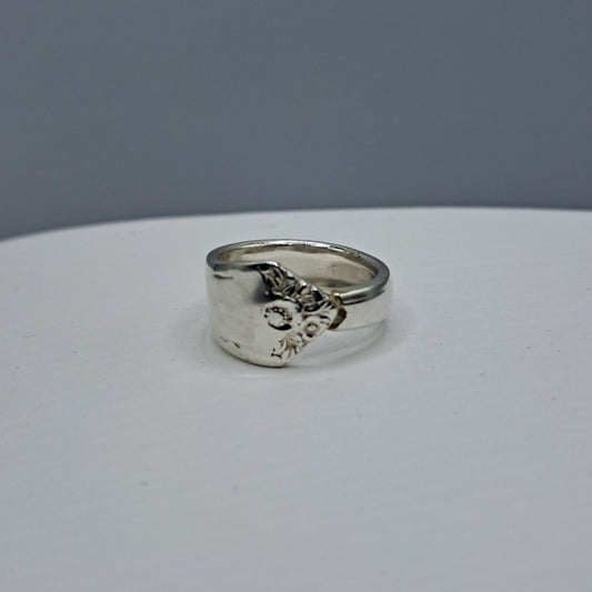 Starlight 1950, Size 4.75, RARE Vintage Silverware Ring, Spoon Ring