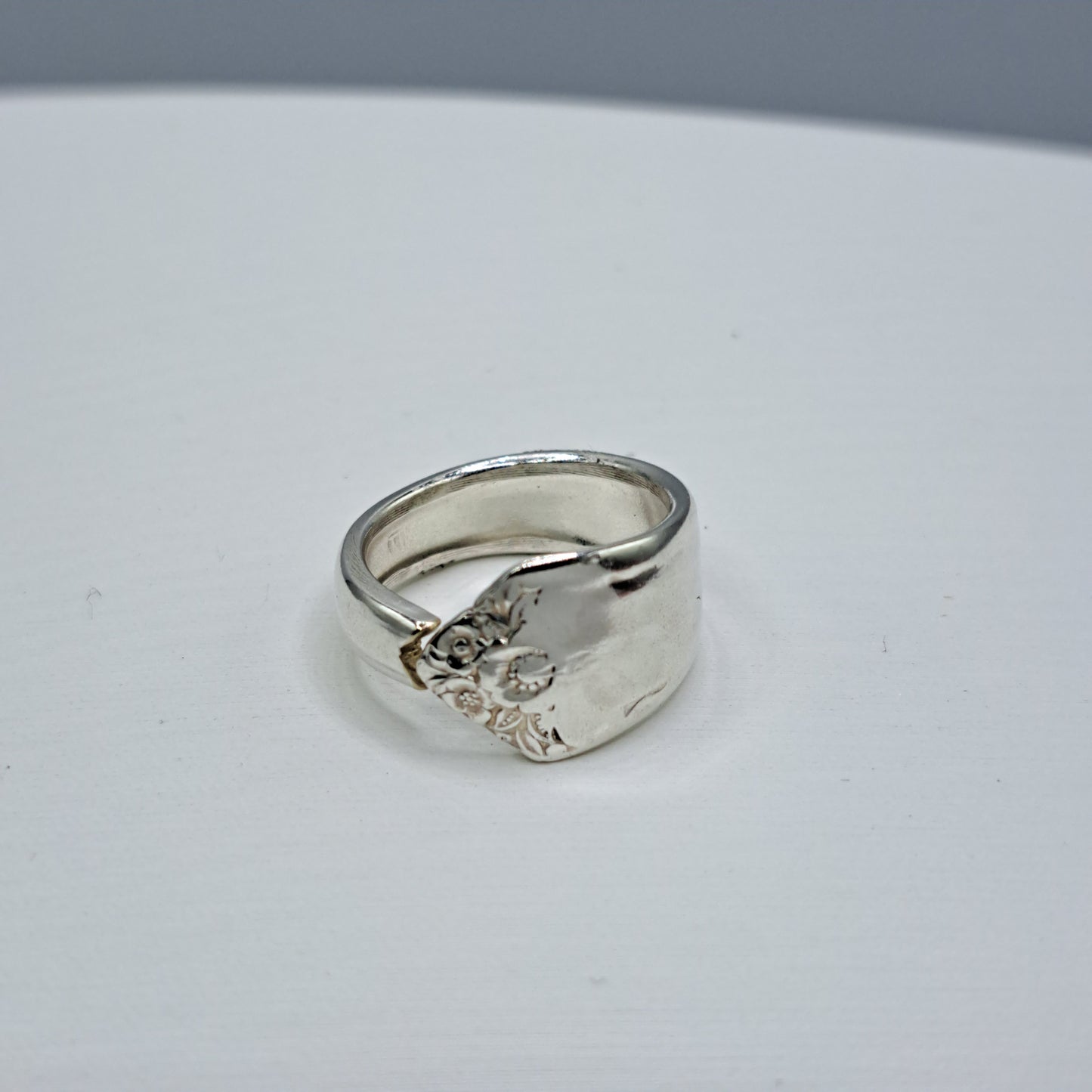 Starlight 1950, Size 4.75, RARE Vintage Silverware Ring, Spoon Ring