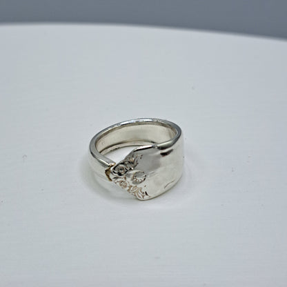 Starlight 1950, Size 4.75, RARE Vintage Silverware Ring, Spoon Ring