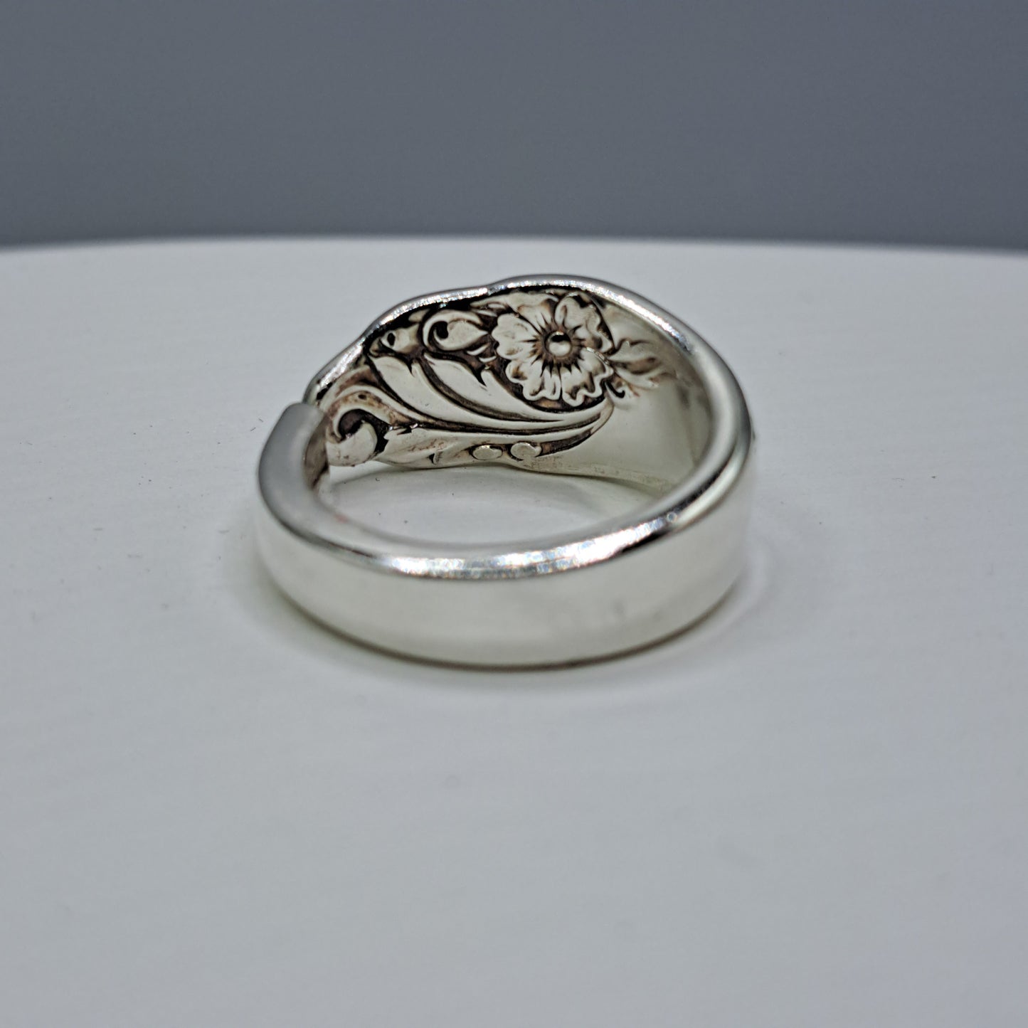 Evening Star 1950, Size 8.75, HARD TO FIND Vintage Silverware Ring, Spoon Ring