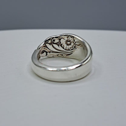 Evening Star 1950, Size 8.75, HARD TO FIND Vintage Silverware Ring, Spoon Ring