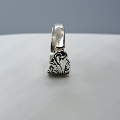 Evening Star 1950, Size 8.75, HARD TO FIND Vintage Silverware Ring, Spoon Ring