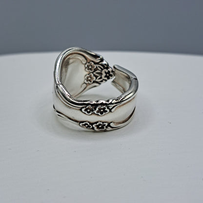 Handmade vintage spoon ring made from Affection 1960 silverplate pattern size 9.5