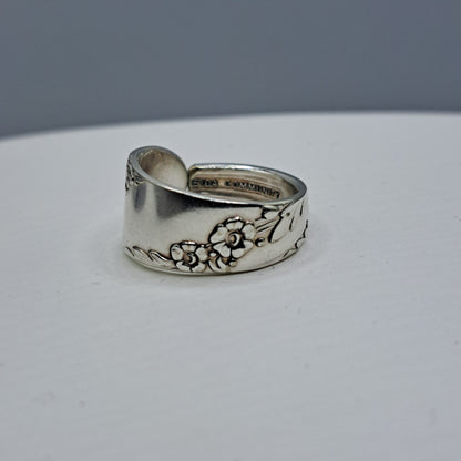 Bridal Wreath 1950, Size 8, HARD TO FIND Vintage Silverware Ring, Spoon Ring
