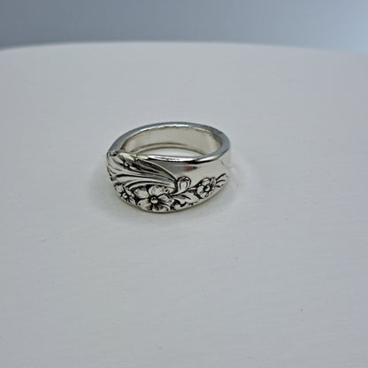 Evening Star 1950, Size 8.25, HARD TO FIND Vintage Silverware Ring, Spoon Ring