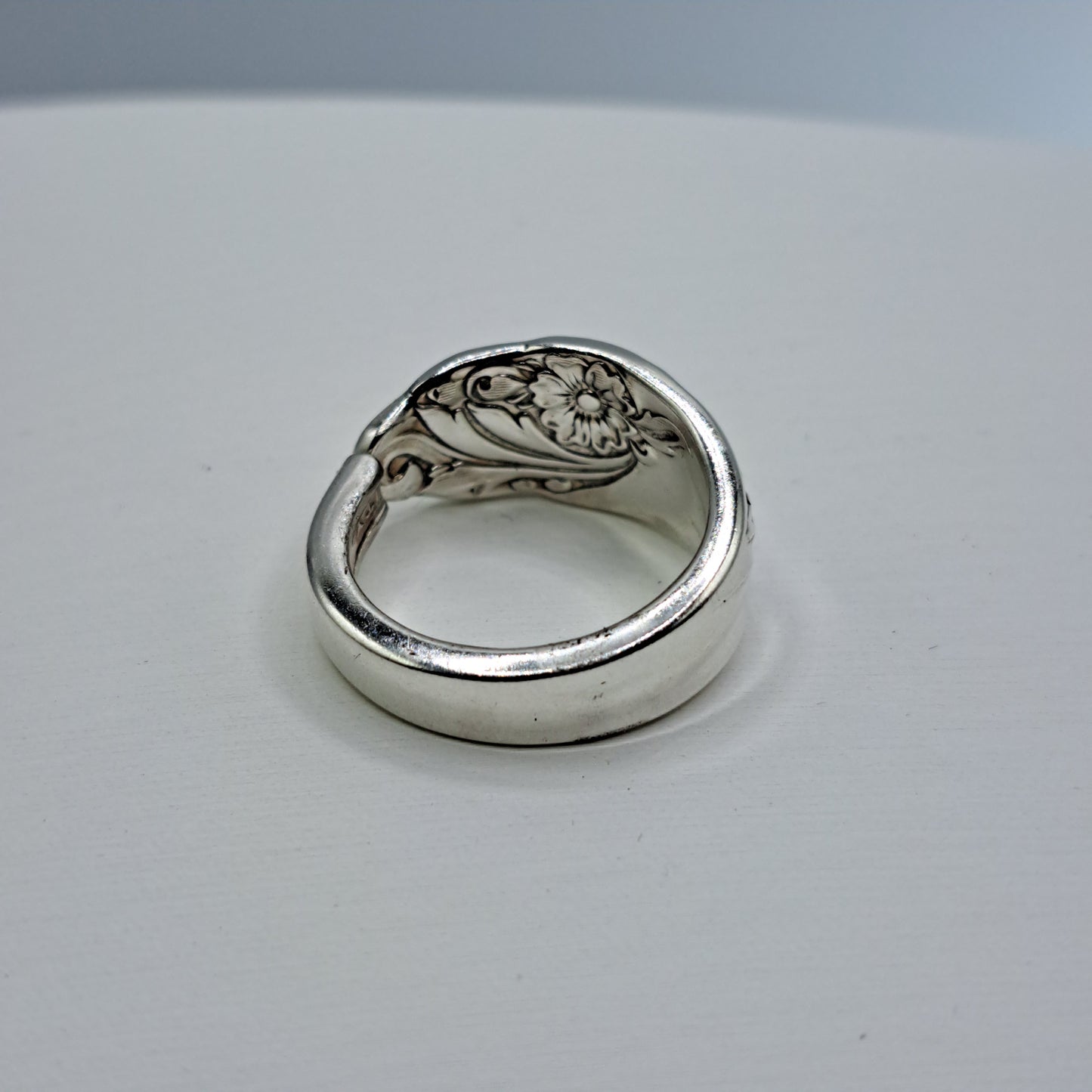 Evening Star 1950, Size 8.25, HARD TO FIND Vintage Silverware Ring, Spoon Ring