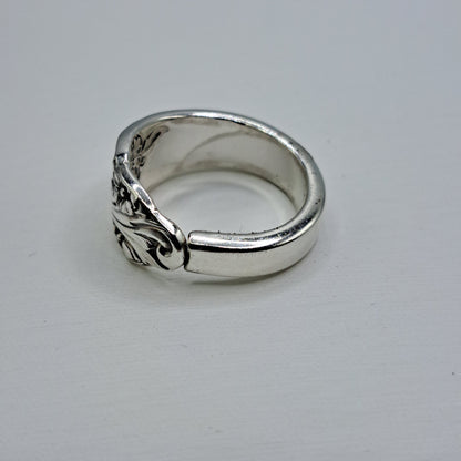Evening Star 1950, Size 8.25, HARD TO FIND Vintage Silverware Ring, Spoon Ring