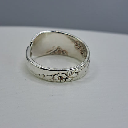 Bridal Wreath 1950, Size 12, HARD TO FIND Vintage Silverware Ring, Spoon Ring