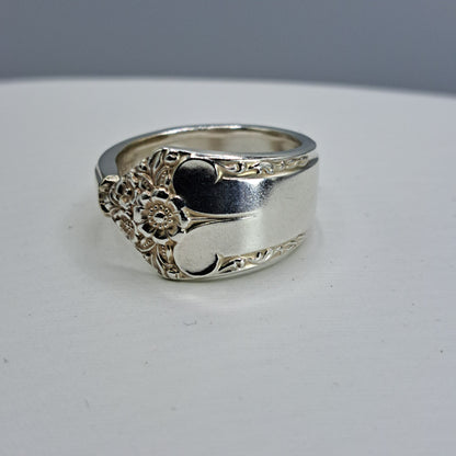 Starlight 1950, Size 11, RARE Vintage Silverware Ring, Spoon Ring