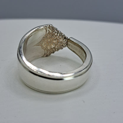 Starlight 1950, Size 11, RARE Vintage Silverware Ring, Spoon Ring