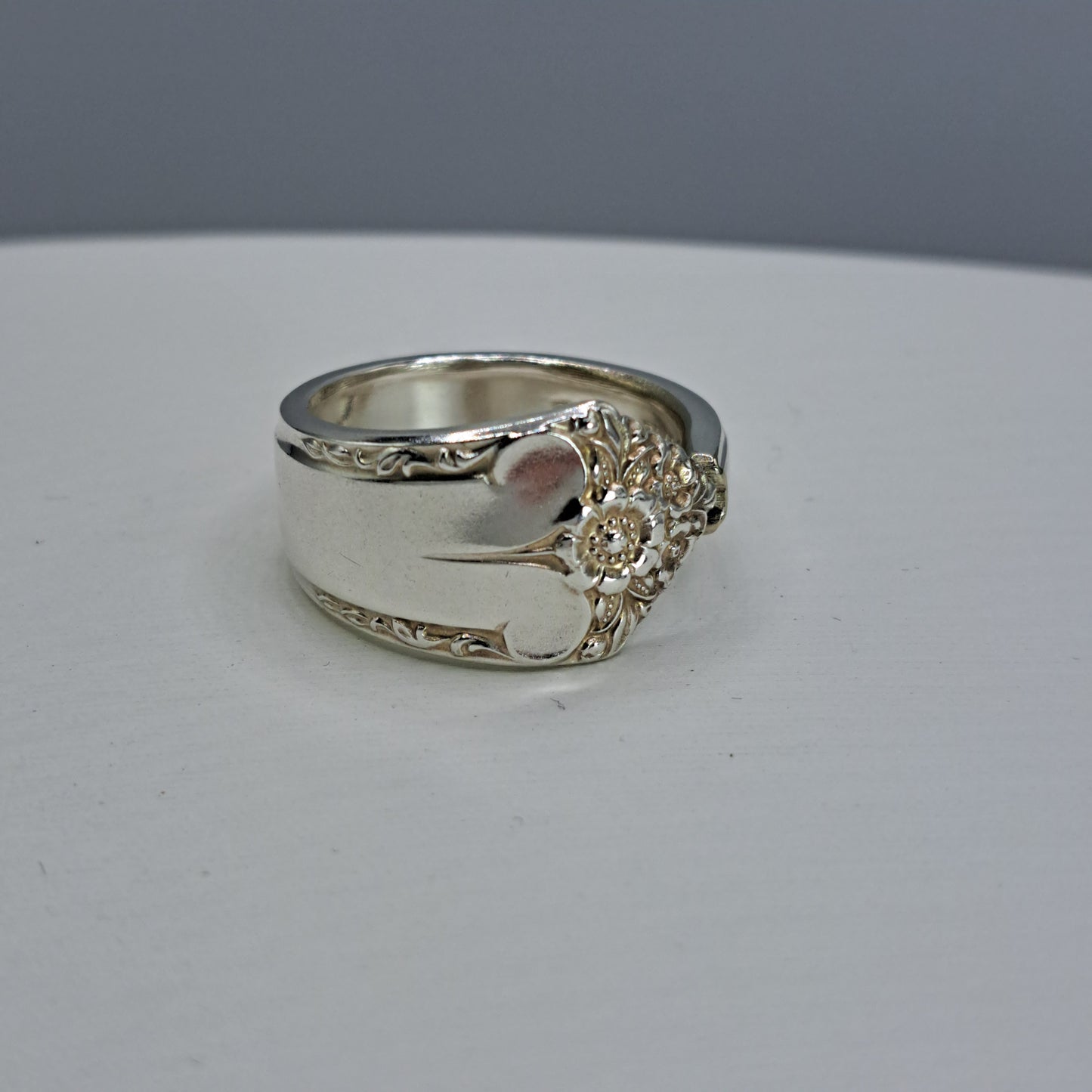 Starlight 1950, Size 11, RARE Vintage Silverware Ring, Spoon Ring