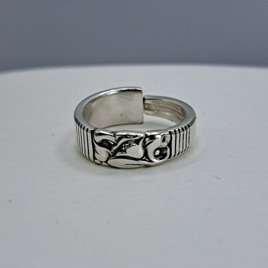 Morning Star 1948, Size 7.5, Vintage Silverware Ring, Spoon Ring
