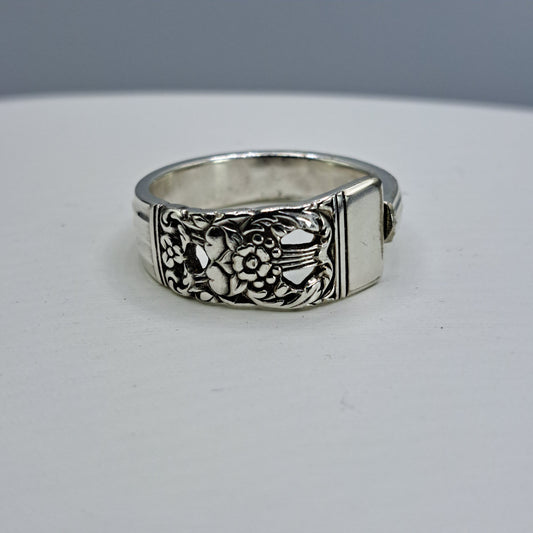 Coronation 1936, Size 14, Vintage Silverware Ring, Spoon Ring