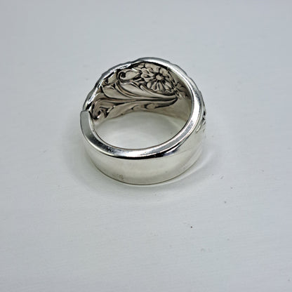 Evening Star 1950, Size 9.5, HARD TO FIND Vintage Silverware Ring, Spoon Ring