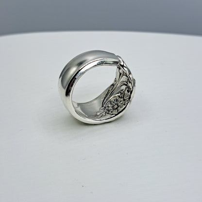 Evening Star 1950, Size 9.5, HARD TO FIND Vintage Silverware Ring, Spoon Ring