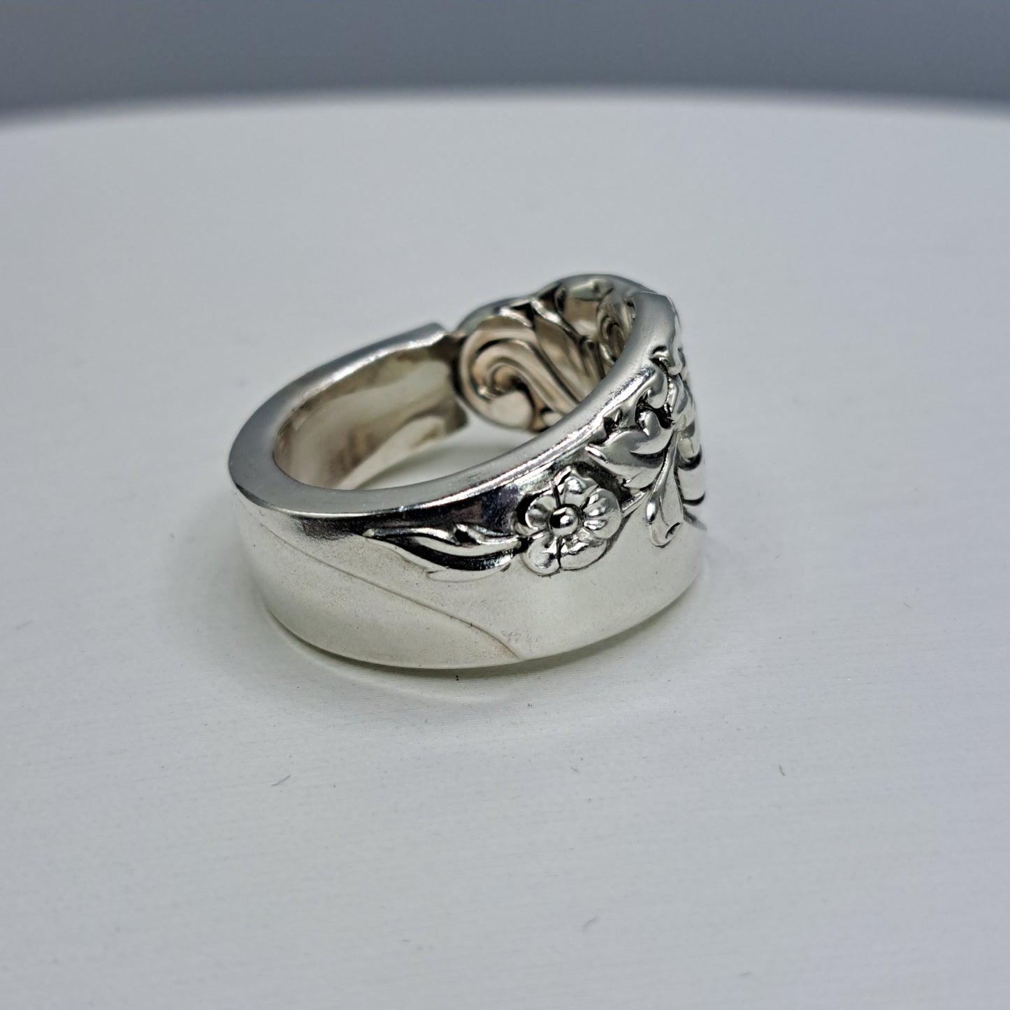 Evening Star 1950, Size 7.75, HARD TO FIND Vintage Silverware Ring, Spoon Ring