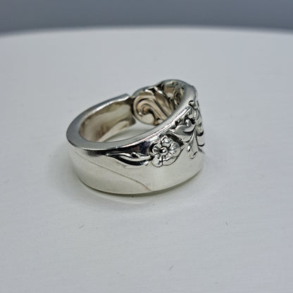 Evening Star 1950, Size 7.75, HARD TO FIND Vintage Silverware Ring, Spoon Ring