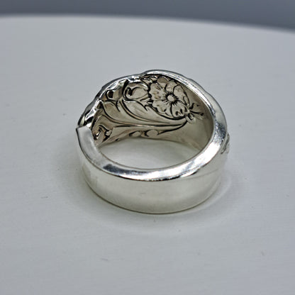 Evening Star 1950, Size 7.75, HARD TO FIND Vintage Silverware Ring, Spoon Ring