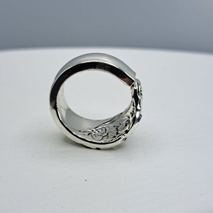 Evening Star 1950, Size 7.75, HARD TO FIND Vintage Silverware Ring, Spoon Ring