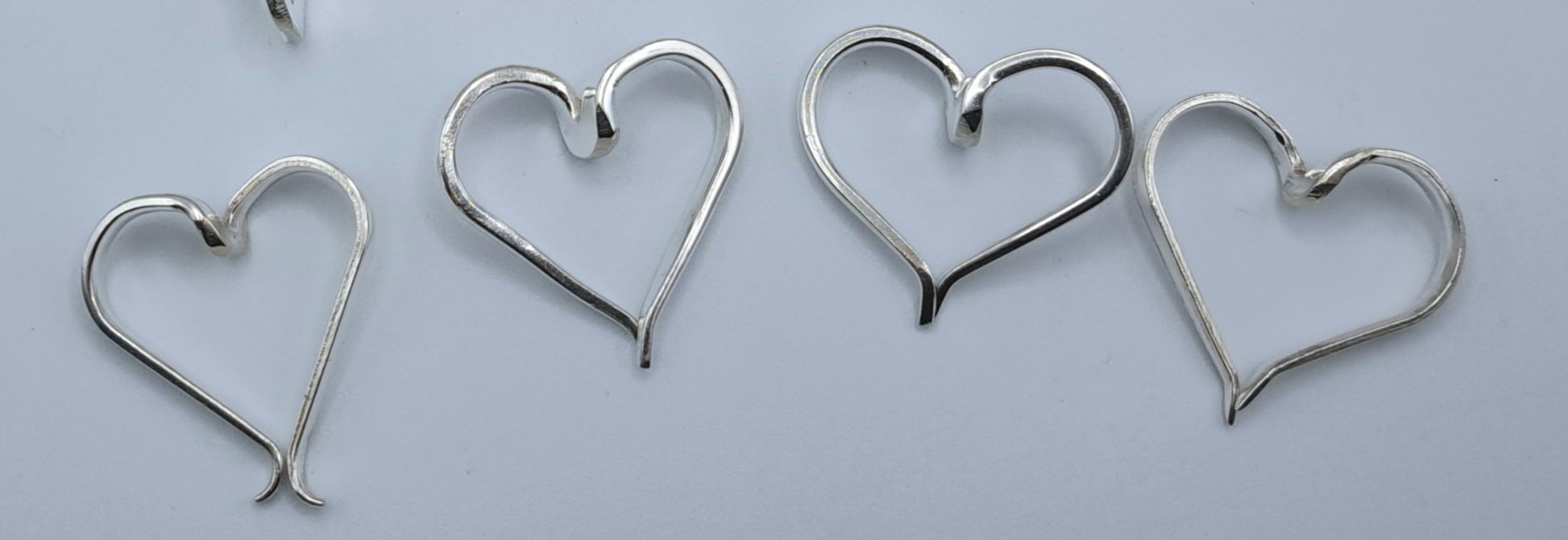 Handmade vintage heart silverware necklace made from silverplated fork tines