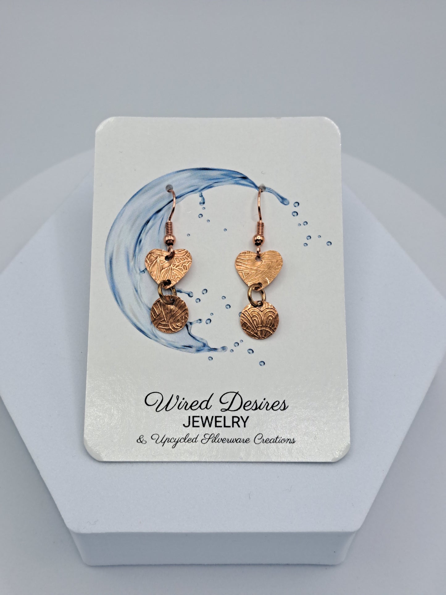 Dainty Copper Penny Earrings