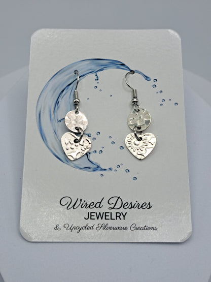 Dainty Silver Plate Spoon Earrings