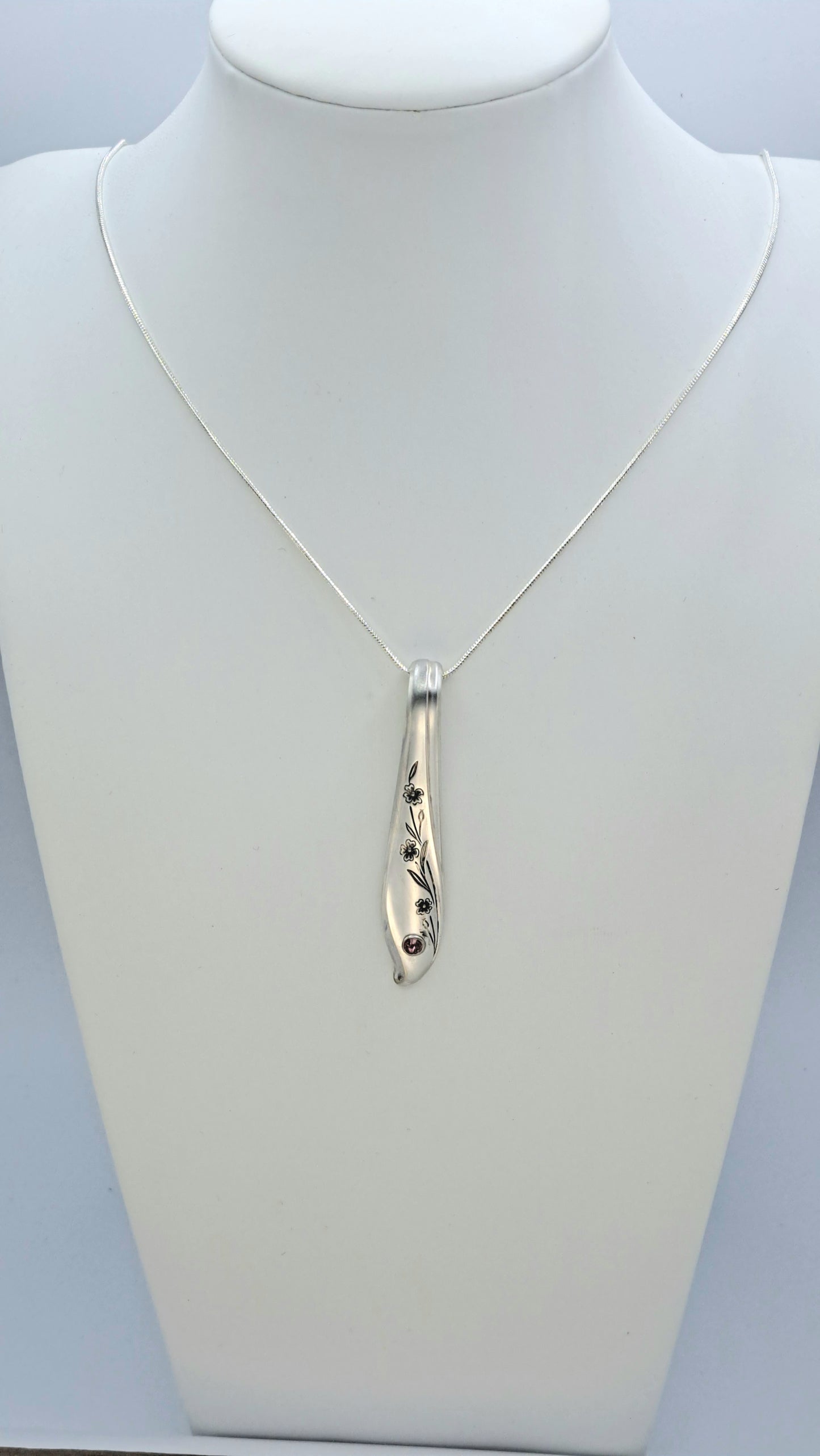 Springtime 1957 Spoon Handle Necklace | Vintage Silver Plate