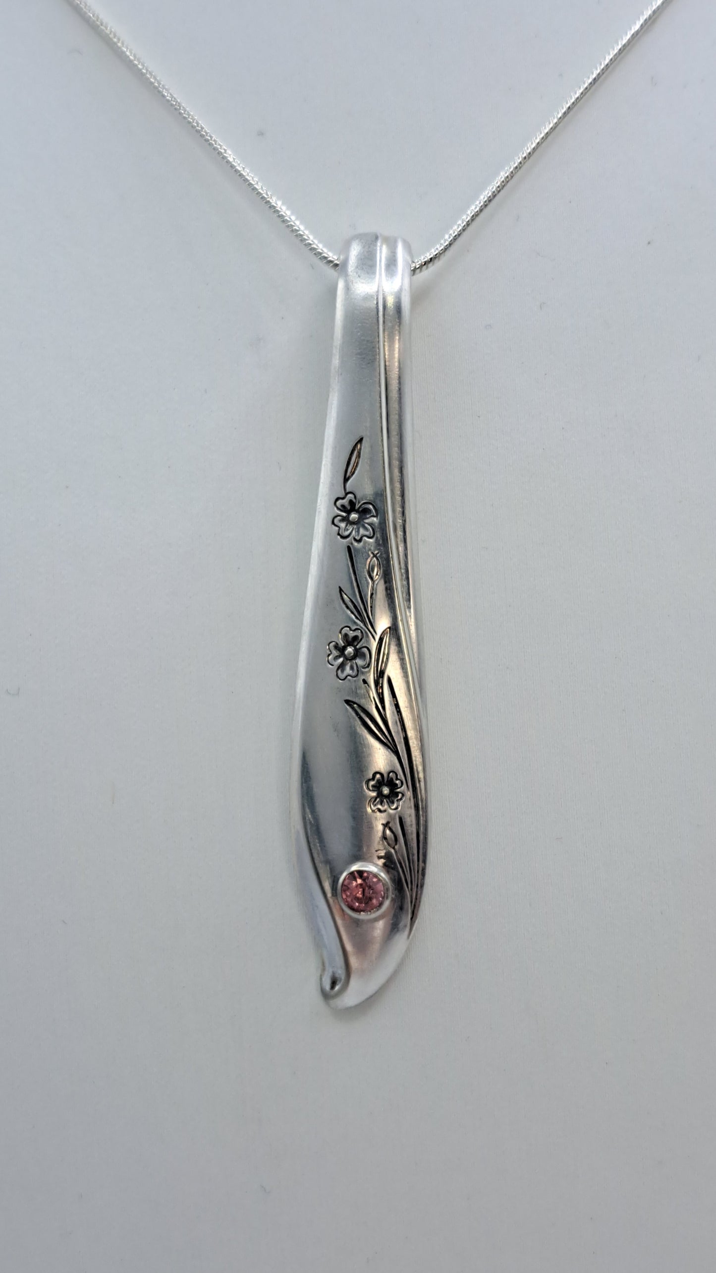 Springtime 1957 Spoon Handle Necklace | Vintage Silver Plate